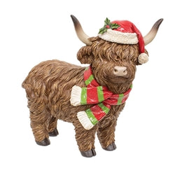 Resin Winter Holiday Highland Figure - 8.5"H - 2 Asstd.