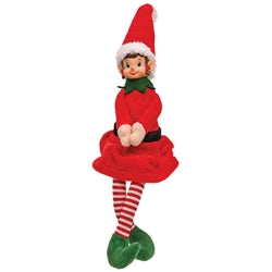 Dangle Leg Winter Elf Shelf Sitter - 14"H - 2 Asstd.