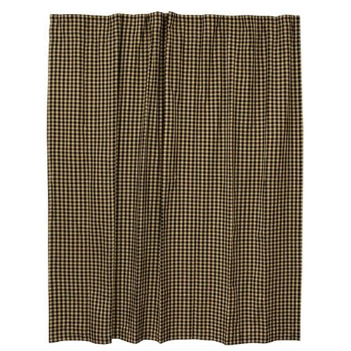 Black Check Shower Curtain