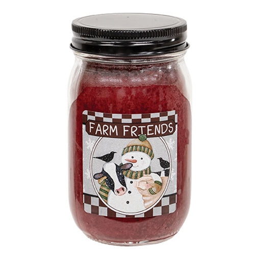 Winter Farm Friends Comforts of Home 12oz. Pint Jar Candle