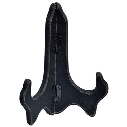 Black Wood Plate Stand 7"