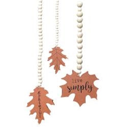 3/Set Beaded Fall Leaves
