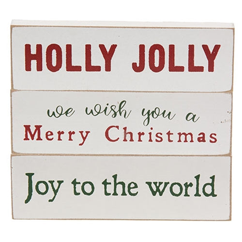 Holly Jolly Thin Mini Block 3 Asstd.