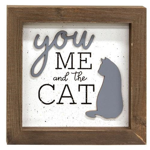 *You Me and the Cat Shadowbox Frame
