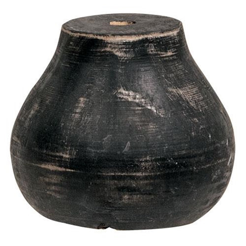 *Distressed Black Round Flower Holder