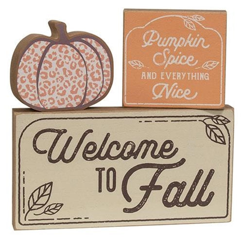 3/Set Welcome to Fall Blocks