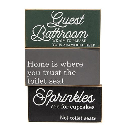 Trust the Toilet Seat Block 3 Asstd.