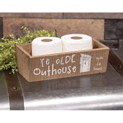 Bear Bottoms Welcome Rustic Wood Box