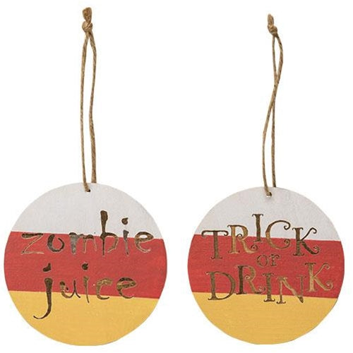 2/Set Trick or Drink Ornaments