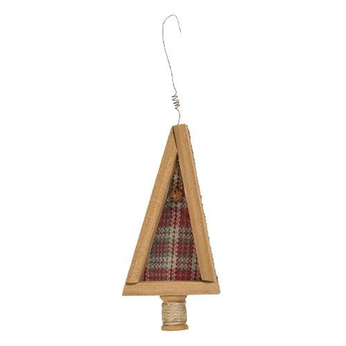 *Felt & Wood Primitive Tree Ornament