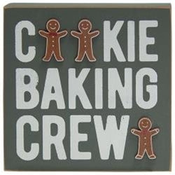 2/Set Cookie Baking Crew Box Sign & Gingerbread Man