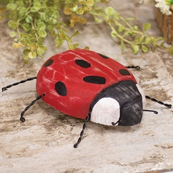Distressed Wooden Ladybug w/Wire Legs