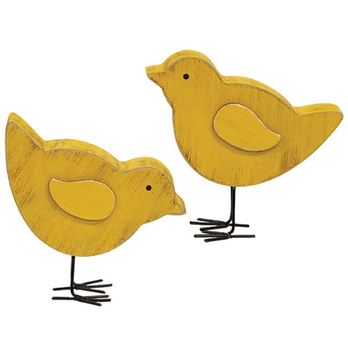 Distressed Wooden Chunky Chick Sitter - 2 Asstd.
