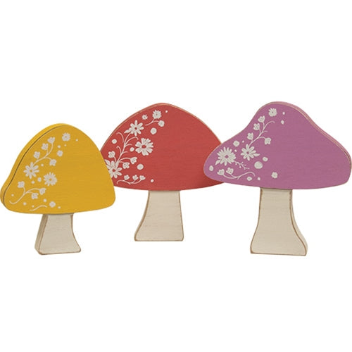 3/Set - Spring Floral Chunky Mushroom Sitters
