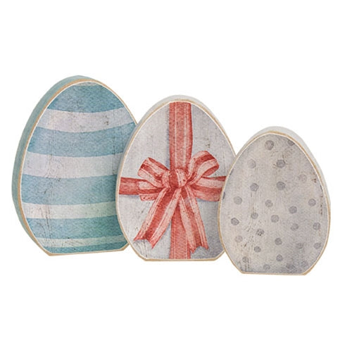 3/Set - Wooden Easter Gift Egg Sitters