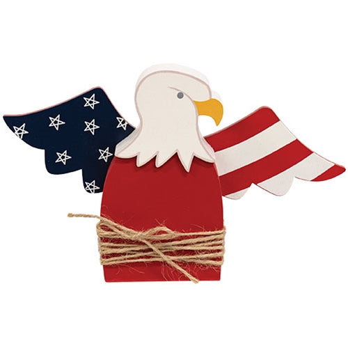 Wooden Americana Eagle Sitter