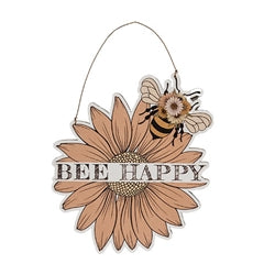 Blessed Bee Flower Wooden Hanger - 3 Asstd.