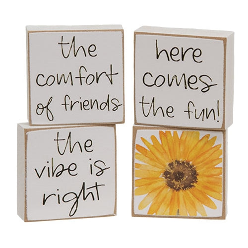 4/Set - The Comfort of Friends Mini Square Blocks