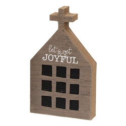 Joyful Merry Home Chunky Primitive House Sitter - 3 Asstd.