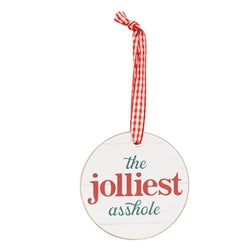 Half-Assed Jingler Round Ornament w/Ribbon - 3 Asstd.