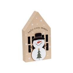 Chunky Wooden Snowman House Sitter - 3 Asstd.
