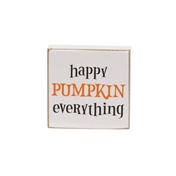 Pumpkin Everything 2" Square Block - 4 Asstd.