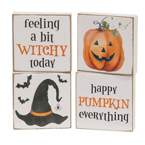 Pumpkin Everything 2" Square Block - 4 Asstd.