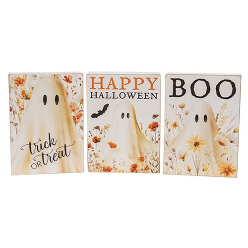 Golden Fall Wildflower Ghost Box Sign - 3 Asstd.