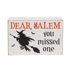 Dear Salem Witch Box Sign - 3 Asstd.