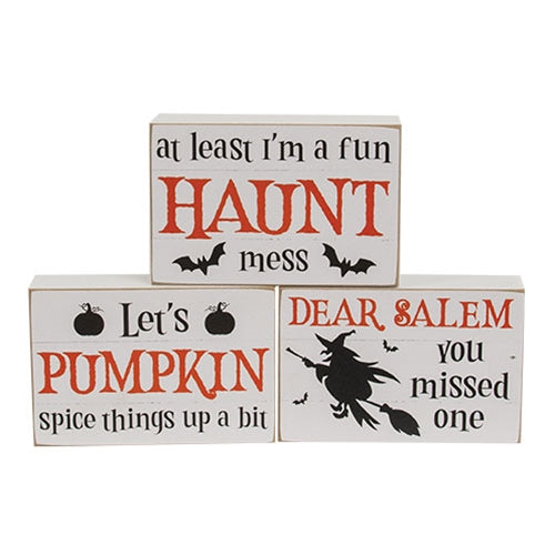 Dear Salem Witch Box Sign - 3 Asstd.