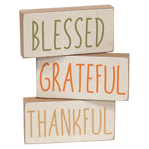 Fall Words Mini Block - 3 Asstd.