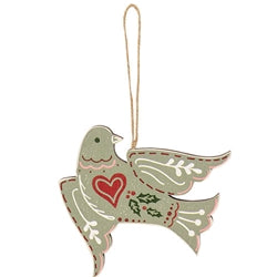 4/Set - Wooden Yuletide Folklore Bird Ornaments