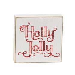 Frosted Very Merry 3" Square Block - 3 Asstd.