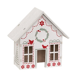 3/Set - Wooden Yuletide Folklore Houses