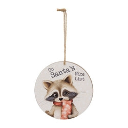 Cozy Winter Animal Round Ornament - 3 Asstd.