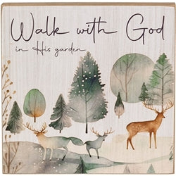 Woodland Faith Box Sign - 3 Asstd.