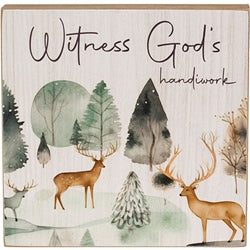 Woodland Faith Box Sign - 3 Asstd.