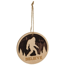 Layered Bigfoot Forest Silhouette Ornament - 3 Asstd.