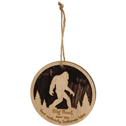 Layered Bigfoot Forest Silhouette Ornament - 3 Asstd.