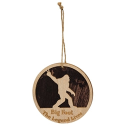 Layered Bigfoot Forest Silhouette Ornament - 3 Asstd.