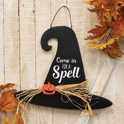 Come In For A Spell Wooden Witch Hat Hanger - 13"H