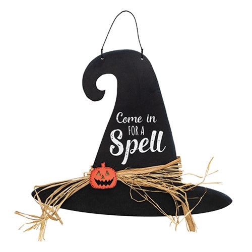 Come In For A Spell Wooden Witch Hat Hanger - 13"H