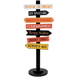 Halloween Woods Primitive Signpost w/Base - 14.5"H