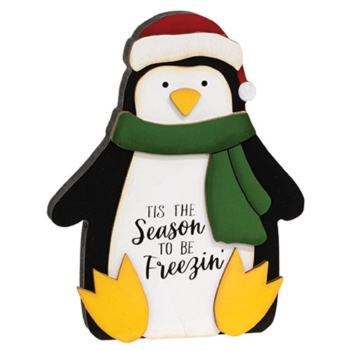 Season To Be Freezin Chunky Penguin Sitter - 7"H