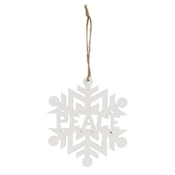 Sparkle Snowflake Word Ornament - 3 Asstd.