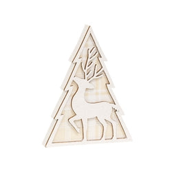 2/Set - White Glitter Deer & Christmas Tree Sitters