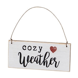 Warm Hearts Wooden Ornament - 3 Asstd.