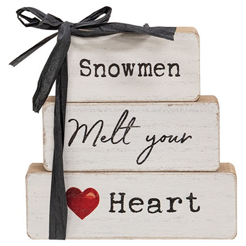 3/Set - Snowmen Melt Your Heart Blocks