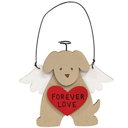 Angel Pup Wooden Ornament - 4 Asstd.
