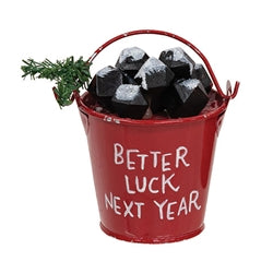 Bucket of Coal Ornament - 3 Asstd.